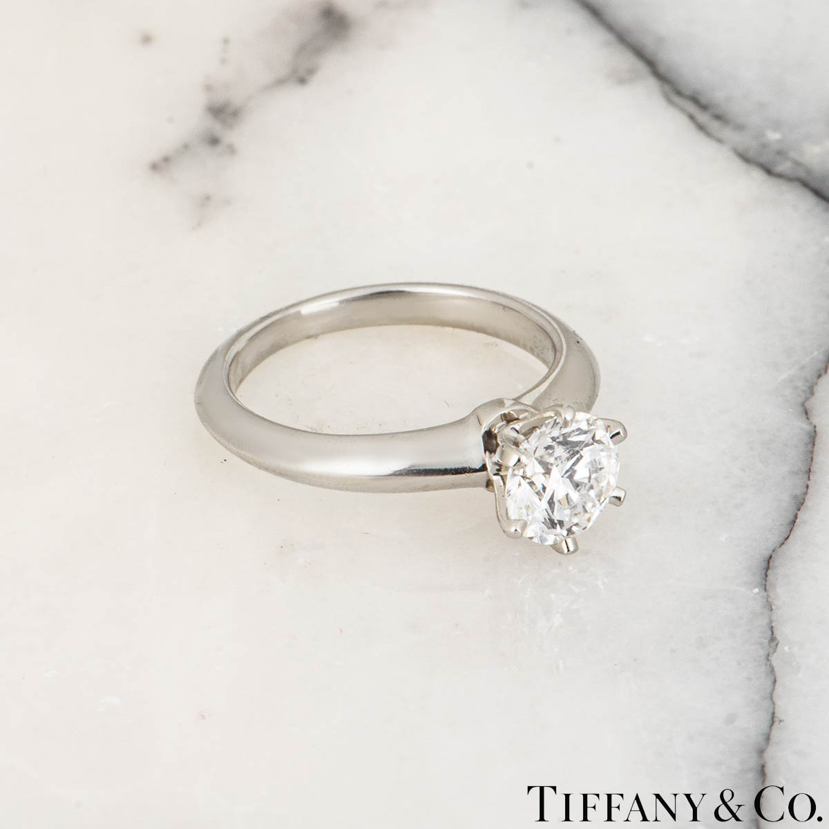 Tiffany & Co. Platinum Diamond Setting Ring 1.03ct G/VS2 XXX